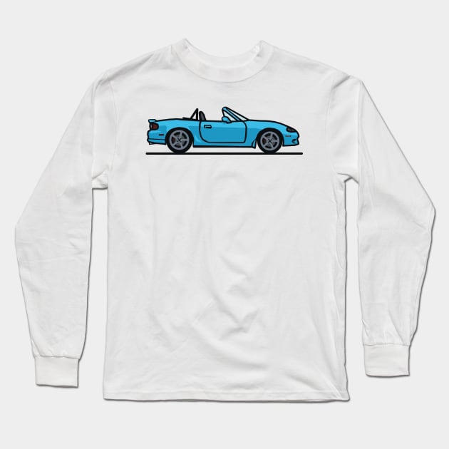 Crystal Blue Mazda Miata Long Sleeve T-Shirt by antipc